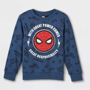 Marvel Blue Crewneck Spider-Man Sweatshirt